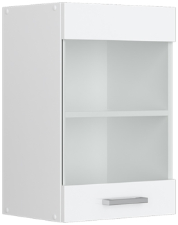 Küchenglasschrank R-Line Weiß Hochglanz 40 cm Vicco