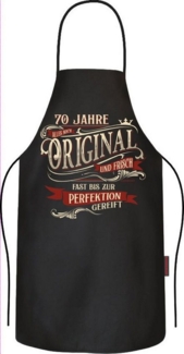 RAHMENLOS® Grillschürze als Geschenk zum 70. Geburtstag - alles noch original und frisch