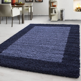 Teppium Teppich Bordüre Design, Rechteckig, Höhe: 30 mm, Teppich Wohnzimmer Bordüre Design Shaggy versch. farben und größen
