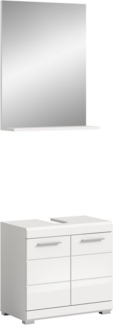INOSIGN Badmöbel-Set Siena, 2 teilig, bestehend aus: Waschbeckenunterschrank, Spiegel, (Set), in verschiedenen Farben erhältlich, Badmöbel, Kombination, Badezimmer