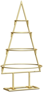 vidaXL Metall Weihnachtsbaum Gold 60 cm Pulverbeschichteter Stahl 42019151
