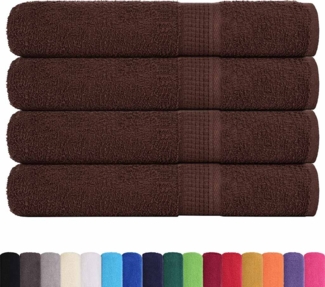 vidaXL Saunatücher 4 Stk. Braun 80x200 cm 360 g/m² 100% Baumwolle 136768