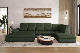 99rooms Toscana Wohnlandschaft Velours VOGUE Wintermoos Links