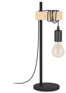 Eglo Tischleuchte Townshend schwarz natur 50 x 17,5 x 15,5 cm