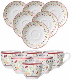 Ritzenhoff & Breker SHANTI Espressotasse mit Untertasse 80 ml 6er Set