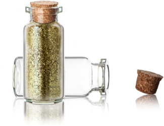 BigDean 80 Stück 10 ml Glasfläschchen mit Korken ca. 5x2cm - Ideal für Gewürze, Öl, Sand, Perlen, Pfeffer, Thymian - Super Geschenkidee & Dekoration - Robust & wiederverwendbar