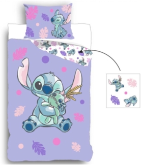 Disney Lilo & Stitch Bettwäsche Set 100 % Baumwolle Bettbezug 140x200 cm + Kissen 60x70 cm