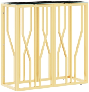 vidaXL Konsolentisch Golden 70x30x70 cm Edelstahl und Glas 350036