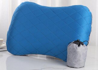 Coonoor Reisekissen Aufblasbares Kissen für Camping/Reise mit abnehmbarem Kissenbezug, ergonomisches Kissen, bequem, für Reisen/Outdoor