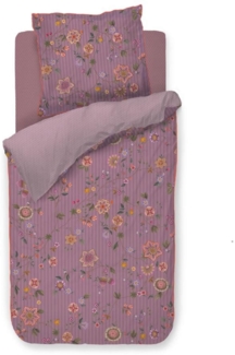 Pip Studio Bettwäsche Flores Bailando Purple Perkal 200 x 200 + 2x 80 x 80 cm