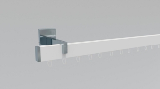 indeko Gardinenstange Bern, 1-läufig, Wunschmaßlänge, verschraubt, Aluminium, Innenlauf Komplett-Set inkl. Gleitern und Montagematerial