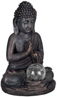 Eglo 48969 LED Solarleuchte Z_SOLAR BUDDHA Kunststoff grau 1X0,06W L:18cm B:16cm H:27cm mit Schalter ein/aus