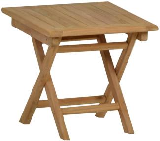 MiaMöbel Teak Beistelltisch/Klapptisch 50cm Massivholz Teak Modern