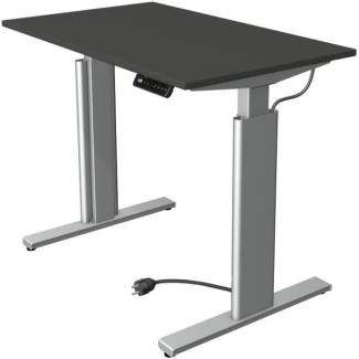 Kerkmann Schreibtisch Sitz-Stehtisch MOVE 3 silber 100x60x74-120cm elektr. höhenverstellbar anthrazit