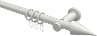 Gardinenstangen-Set Platon Savio 420 cm (geteilt in 3x140 cm), 1-läufig, 20 mm Ø Weiß