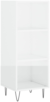 vidaXL Sideboard Hochglanz-Weiß 34,5x32,5x90 cm Holzwerkstoff 828726