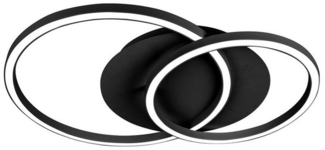 Lucande Deckenleuchten Tjado, LED, Metall, Schwarz warmweiß IP20, LED 25 W gesamt, warmweiß