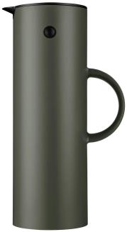 Stelton Isolierkanne EM77, Thermokanne, ABS Kunststoff, Glas, PP Kunststoff, POM Kunststoff, TPE Kunststoff, Soft Dark Forest, 1 L, 995-4