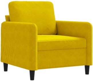 vidaXL Sessel Gelb 60 cm Samt