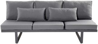 BONDINO Multifunktionssofa, anthrazit, Kopfteilverstellung links und rechts