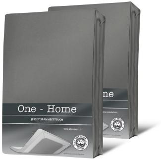 One Home Spannbettlaken Jersey, Jersey, Gummizug: rundum, (2 Stück), Double Pack mit Rundumgummizug, weich