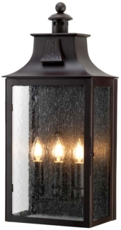 Außenleuchte, Wandlampe, Eisen, Bronze, H 61,5 cm