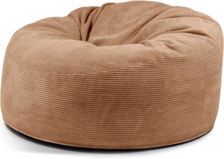 Schaumstoffsitzsack ‘OM 135‘, Bezugstoff - Waves, 100% Polyester, Sand, 90x135x135 cm.