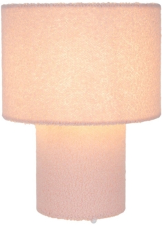 näve Tischleuchte Fluffy, ohne Leuchtmittel, fluffiger Plüschbezug, H:31cm D:23cm, Zuleitung mit Kippschalter, E25