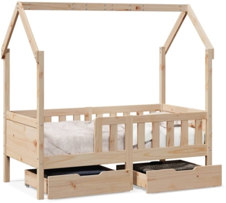 vidaXL Kinderbett mit Schubladen 80x170 cm Massivholz Kiefer 3302041
