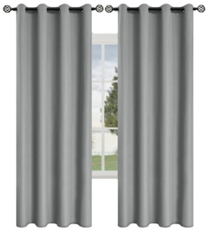 Kaket Verdunkelungsvorhang 100 % Verdunkelungsvorhänge für das Schlafzimmer mit schwarzem Futter (1 St), 2-lagige, komplett lichtdichte, thermoisolierte Ösenvorhänge