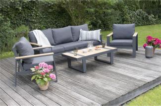 Atria Lounge Set, Aluminium, grau, für 5 Personen