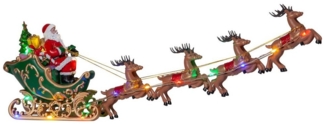 LED-Weihnachtsszene "Deerville", Santa ,Schlitten,