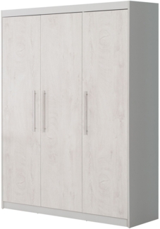 roba Kinderkleiderschrank 3-türig 'Maren 2' - Drehtürenschrank - Lichtgrau / Weiß