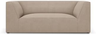 Micadoni 2-Sitzer Sofa Ruby | Bezug Dark Beige | Beinfarbe Black Plastic