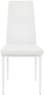 ML-DESIGN Polsterstuhl 4er Set Esszimmerstühle Küchenstühle mit Rückenlehne, Wohnzimmerstuhl (4 St), Ergonomischer Esstischstuhl mit Metallbeinen bis 120kg Kunstleder Weiß