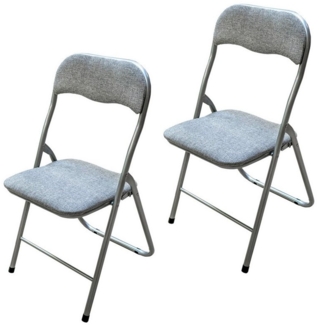 HTI-Living Klappstuhl Klappstuhl 2er Set Dima Fabric Grau (Set, 1 St), Küchenstuhl Eventbestuhlung