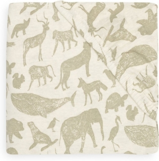 Jollein Jersey Animals Spannbettlaken - 70 x 140 c