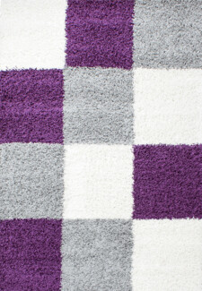 Hochflor Teppich Lux Läufer - 80x150 cm - Violett