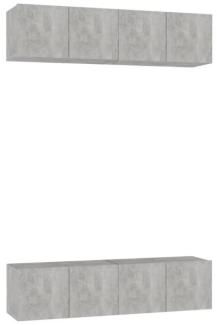 vidaXL TV-Schränke 4 Stk. Betongrau 60x30x30 cm Holzwerkstoff 3079059