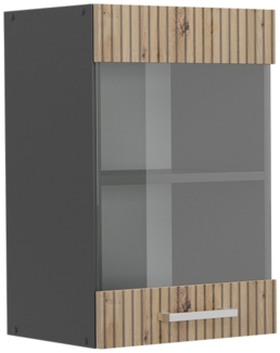 Küchenglasschrank R-Line Artisan-Eiche 40 cm Vicco