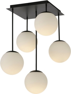 my home Deckenleuchte Nymölla, ohne Leuchtmittel, Deckenlampe mit großen Glaskugeln, amberfarben oder opal matt weiß