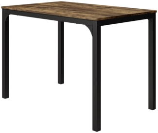 Vicco Esstisch Schwarz/Eiche rustikal 110x70 cm, Fyrk