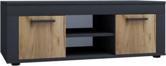 VCM TV-Möbel Usilo 919856 Anthrazit / Honig-Eiche H. 37 x B. 102 x T. 45 cm