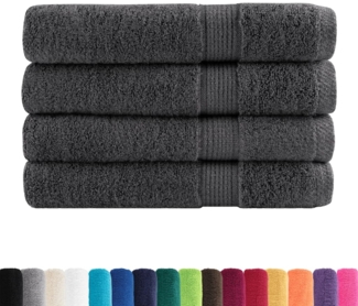 vidaXL Premium-Saunatücher SOLUND 4 Stk Anthrazit 80x200 cm 600 g/m² 137169