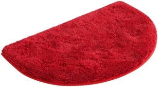 Grund Badematte Melos, Badvorleger, Badezimmer Teppich, sehr weich, Höhe 27 mm, rutschhemmend beschichtet, fußbodenheizungsgeeignet, Kunstfaser, halbrund, melierte Optik, sehr weicher Flor, Melange-Effekt, Made in Europe