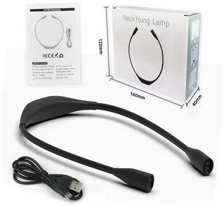 QUBEBU LED Leselampe Hals Leselampen Dimmbar Buchlampe Aufladbar Leselicht Halslampe, 360° Verstellbaren Armen, LED fest integriert, 3 Farbtemperatur: Gelb (1800 K), Warmweiß (4000 K), Kaltweiß (6000 K), Leselicht für Lesen Stricken Camping Nähen Repar...