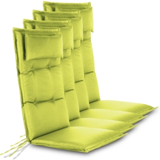 Aspero Hochlehnerauflage 4 Hochlehner Stuhlauflagen Sitzpolster, (Set), Wasserdicht
