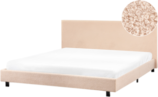 Wasserbett Bouclé ALBI 180 x 200 cm Beige