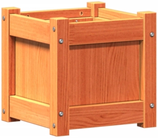 vidaXL Pflanzkübel Wachsbraun 31x31x31 cm Massivholz Kiefer 837398