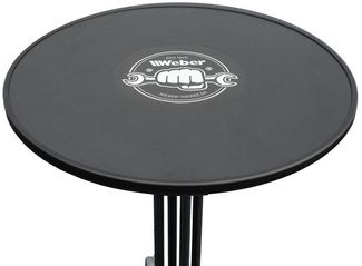 Weber GmbH Stehtisch klappbar rund 80 cm Bartisch (1-St), 108 cm hoch, stabil, höhenverstellbare Füße, schwarz